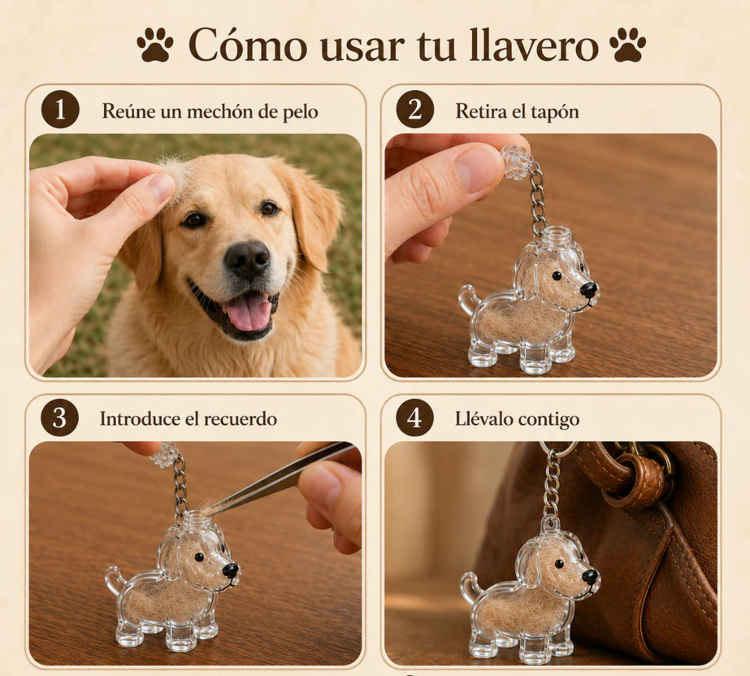 Llavero Enterno™ El recuerdo de tu mascota, siempre en tus manos